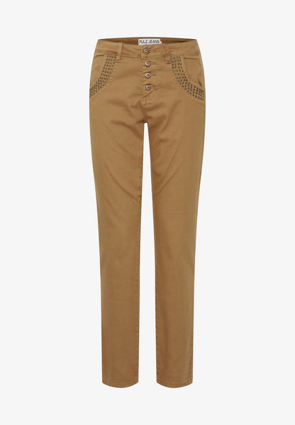  PZMELINA - Jeans Straight Leg - Tobacco Brown