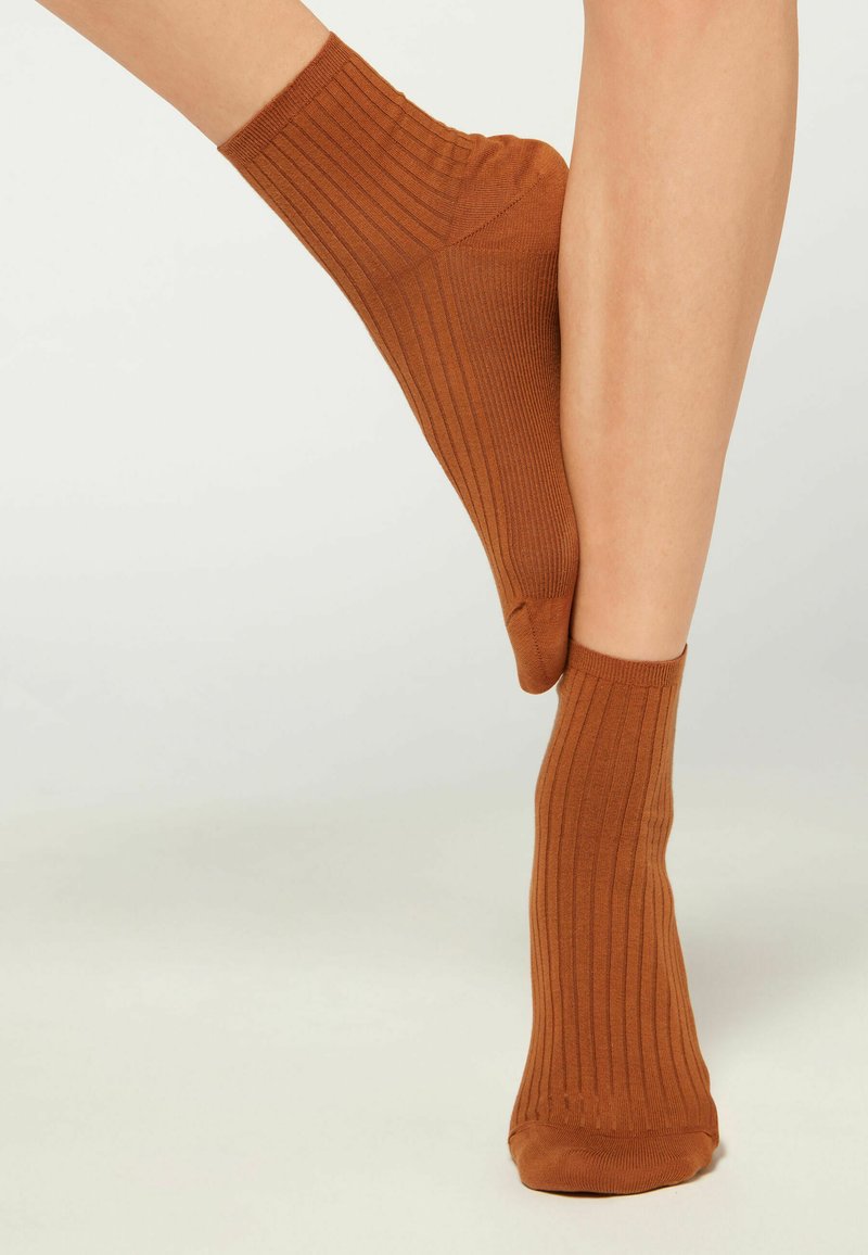 Calzedonia Socken - Aufdruck Cookie Brown