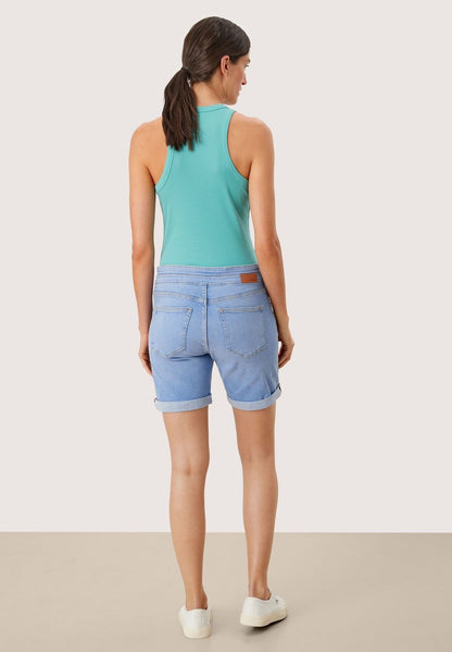 S.Oliver REGULAR - Jeans Shorts - Light Blue Stretch