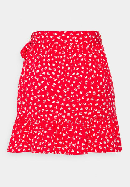 ONLY Petite ONLOLIVIA WRAP SKIRT - Wickelrock - Mars Red