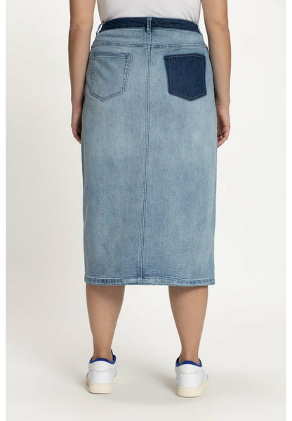 Ulla Popken Jeansrock - Bleu Clair