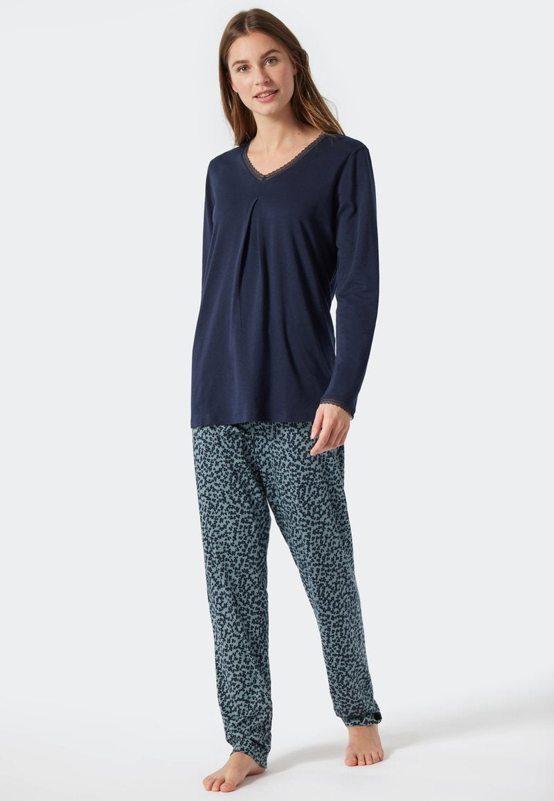 Schiesser CLASSIC COMFORT FIT - Nachtwäsche Set - Blau