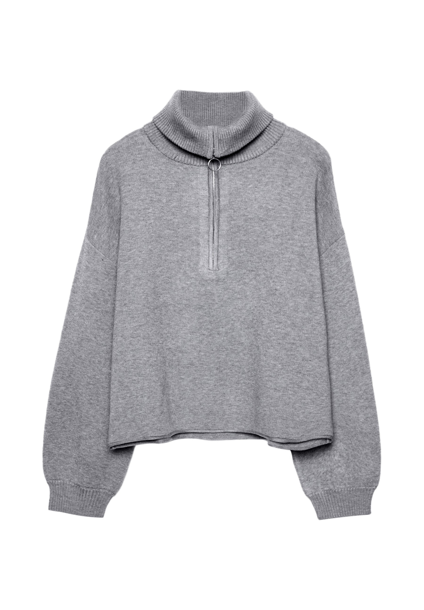 Stradivarius WITH ZIP - Jumper - Green