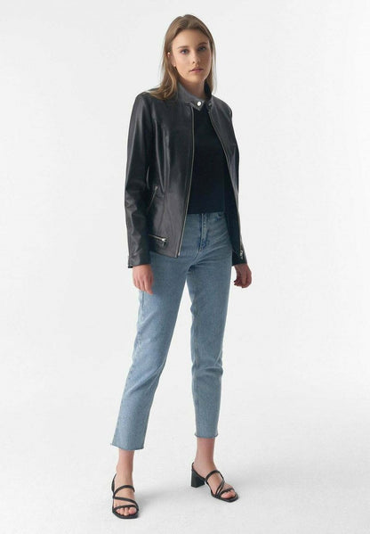 Lederjacke - Black