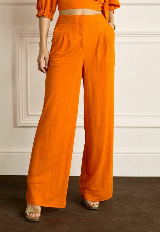 Next WIDE LEG STANDARD - Stoffhose - Orange