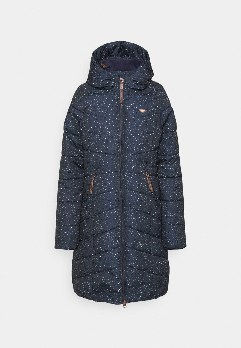 Ragwear DIZZIE COAT DOTS - Klassischer Mantel - Navy
