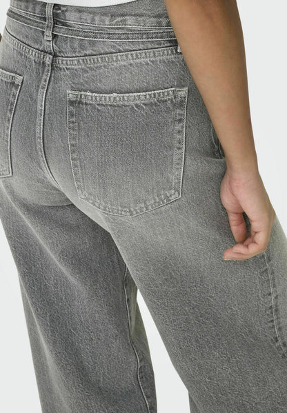 ONLY BALLON SCHNITT MITTLERE TAILLE - Wide Leg - Medium Grey Denim