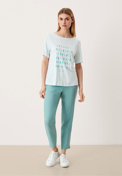 S.Oliver BLACK LABEL T-Shirt Print - Pale Aqua Placed P