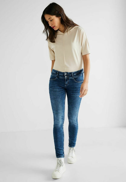 STREET ONE Jeans Slim Fit - Blau
