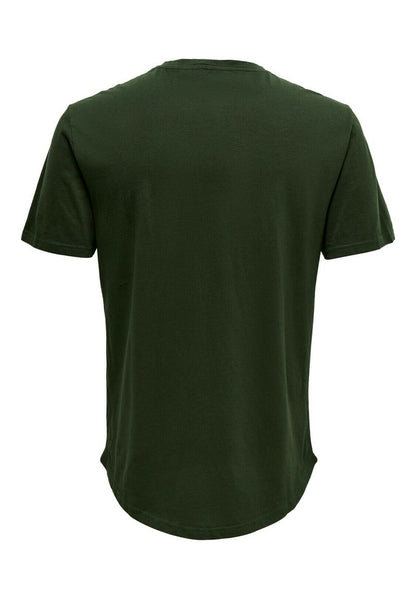 Only & Sons KURZARM ONSMATT - T-Shirt Basic - Dunkelgrün