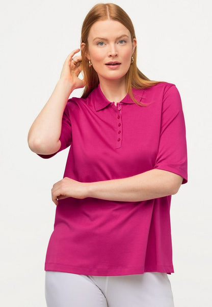 Ulla Popken COUPE CLASSIQUECOL PIMA - Poloshirt - Rose Fuchsia