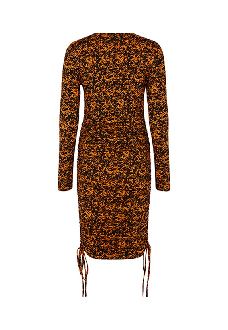  CURTIS PRINT DRESS - Jerseykleid - Vibrant Orange Splash