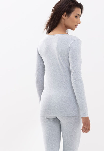 MEY LANGARM SERIE COTTON PURE - Unterhemd/-shirt - Grey Melange