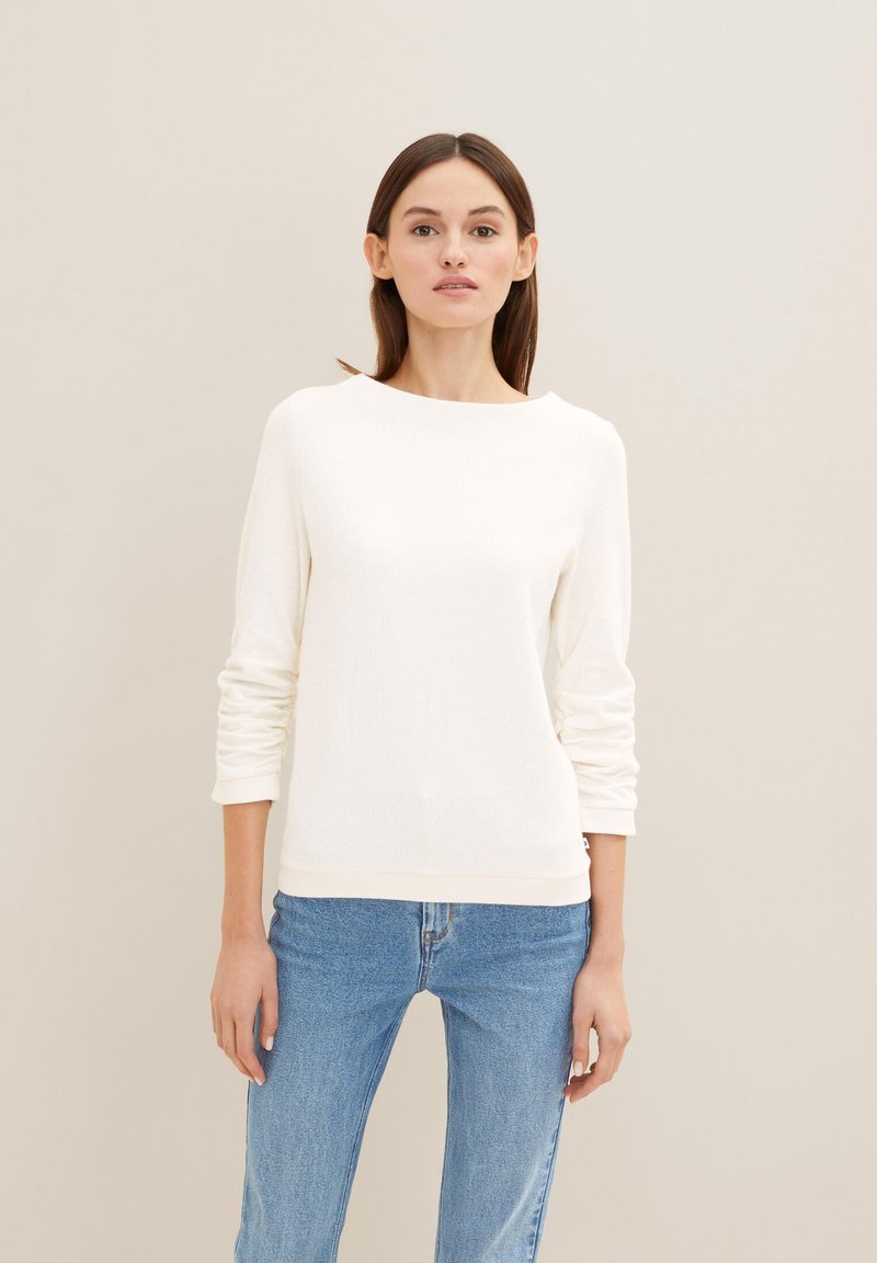 TOM TAILOR Denim JACQUARD  - Strickpullover - Gardenia White
