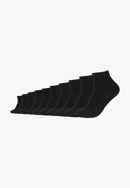Camano CA-SOFT ORGANIC COTTON QUARTER 10 PACK - Socken - Black White