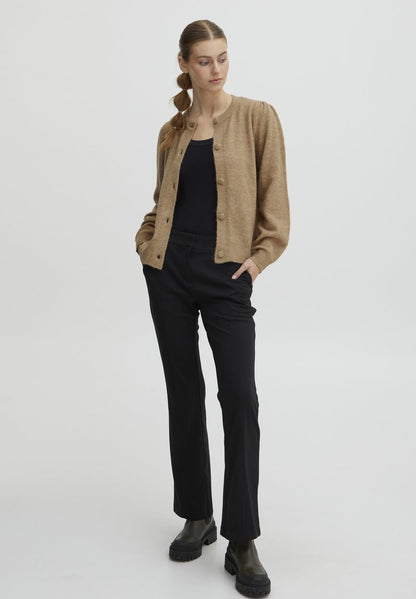 ICHI IHKAMARA CA - Strickjacke - Mottled Beige