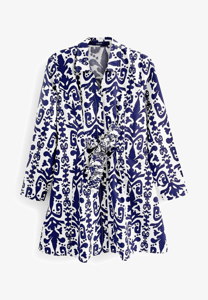 Next POPLIN MINI - Blusenkleid - Navy White