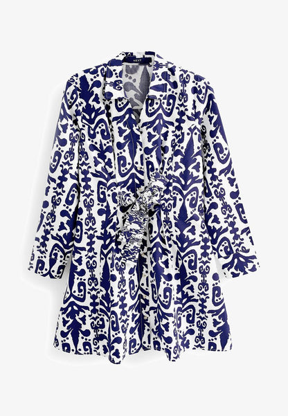 Next POPLIN MINI - Blusenkleid - Navy White