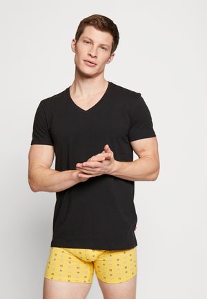  CLASSIC SOLID CREW 3 PACK - Unterhemd/-shirt - Jet Black