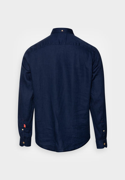 Scotch & Soda REGULAR FIT SHIRT WITH SLEEVE ROLL UP - Hemd - Marine