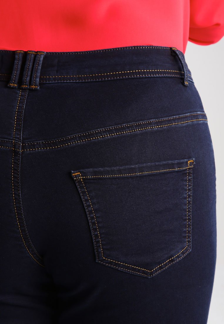 Zizzi EXTRA SLIM NILLE JEANS MIT HOHER TAILLE - Jeans Slim Fit - Blue Denim