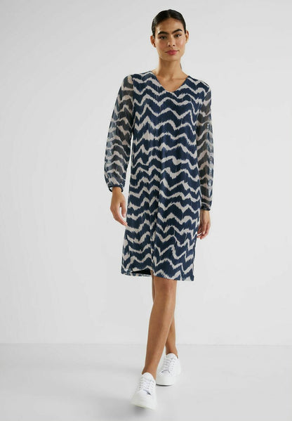 STREET ONE MIT PRINT - Freizeitkleid - Blau