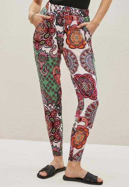 Next Jogginghose - Pink Paisley Scarf Print