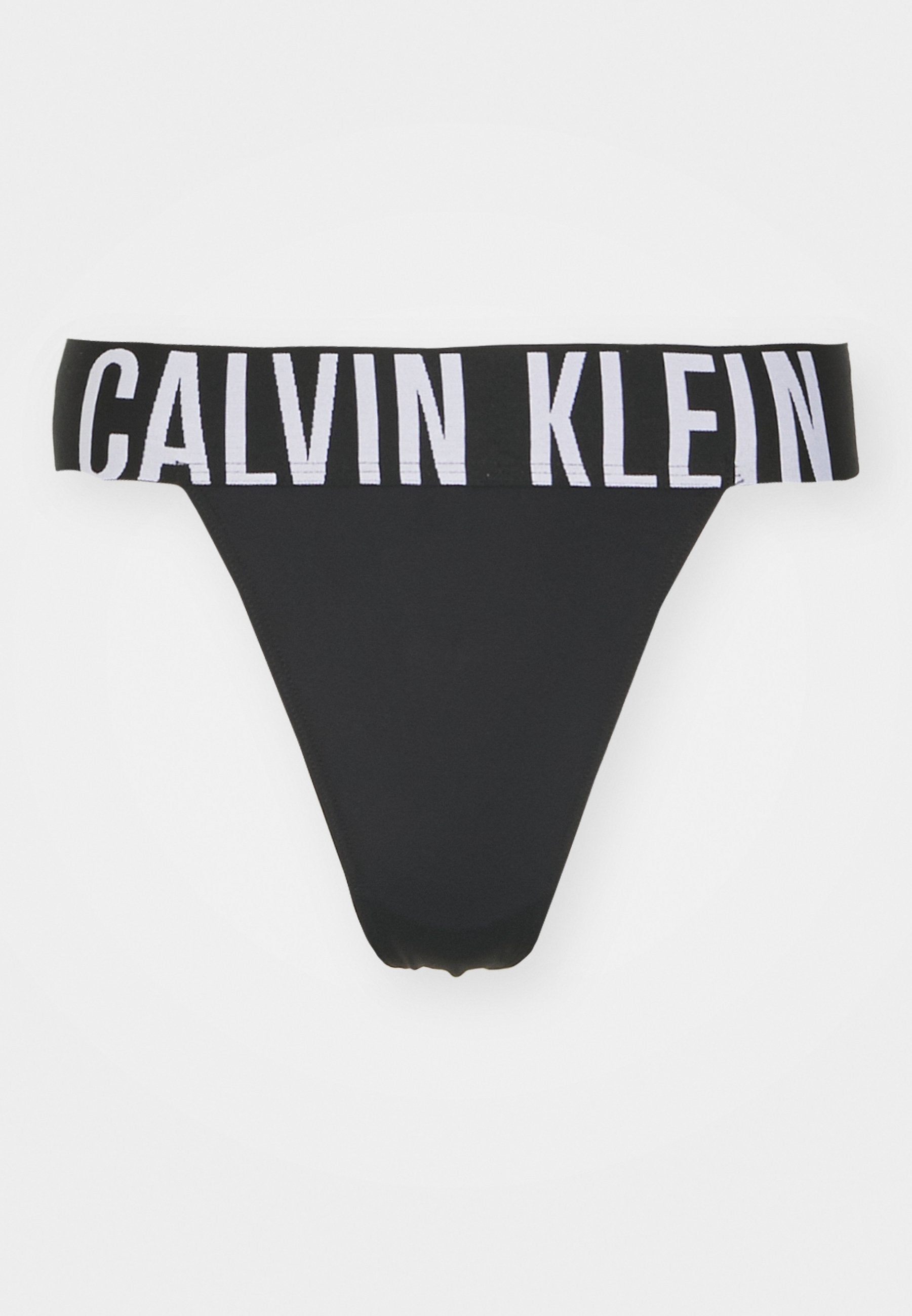 CALVIN KLEIN UNDERWEAR HIGH LEG THONG INTENSE POWER - Thong - Black