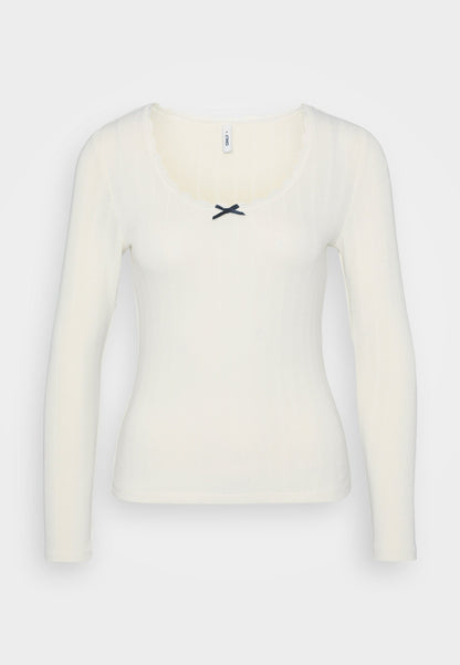 ONLY Petite ONLLAIKA U NECK - Long Sleeved Top - Black