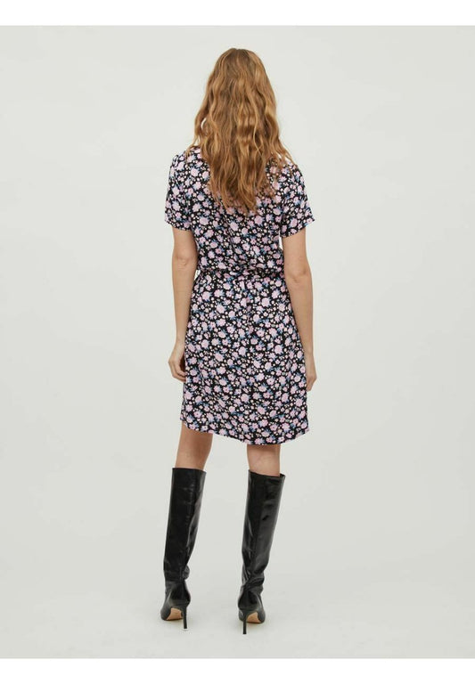 Vila KURZÄRMELIGES - Freizeitkleid - Black