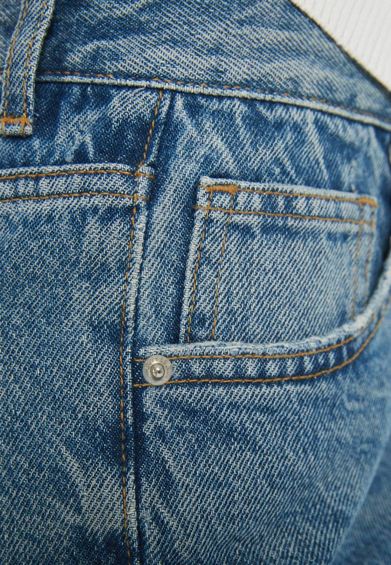 BERSHKA Jeans Straight Leg - Blue/grey