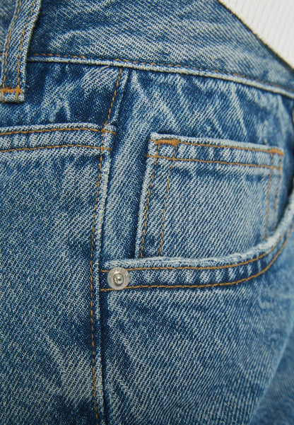 BERSHKA Jeans Straight Leg - Blue/grey