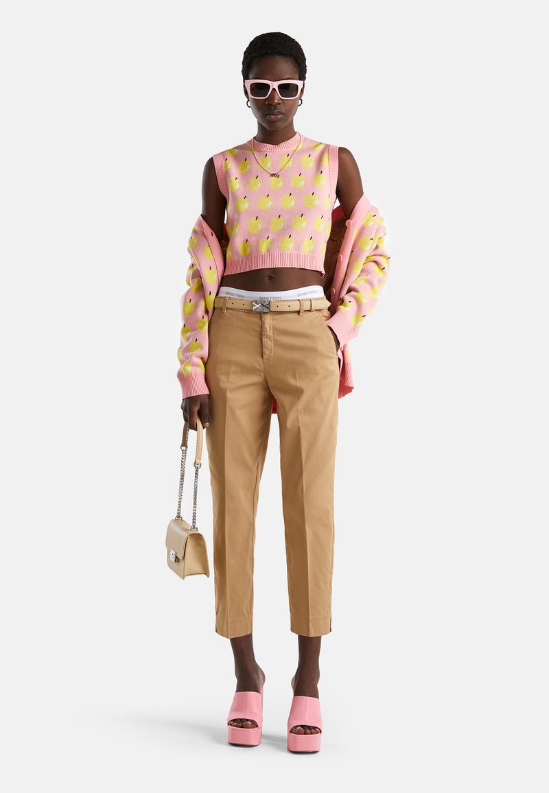 United Colors Of Benetton CROPPED IN STRETCH - Stoffhose - Camel