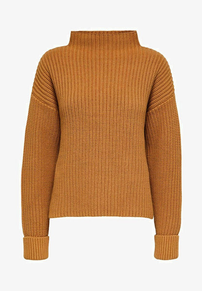 Selected Femme LANGARM SLFSELM - Strickpullover - Braun