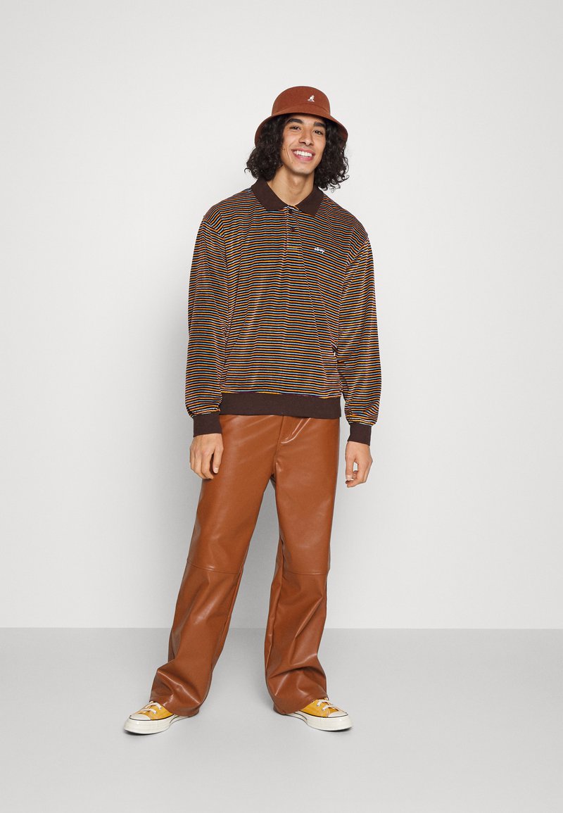 Obey Clothing KEPT POLO UNISEX - Sweatshirt - Dark Oak/multi