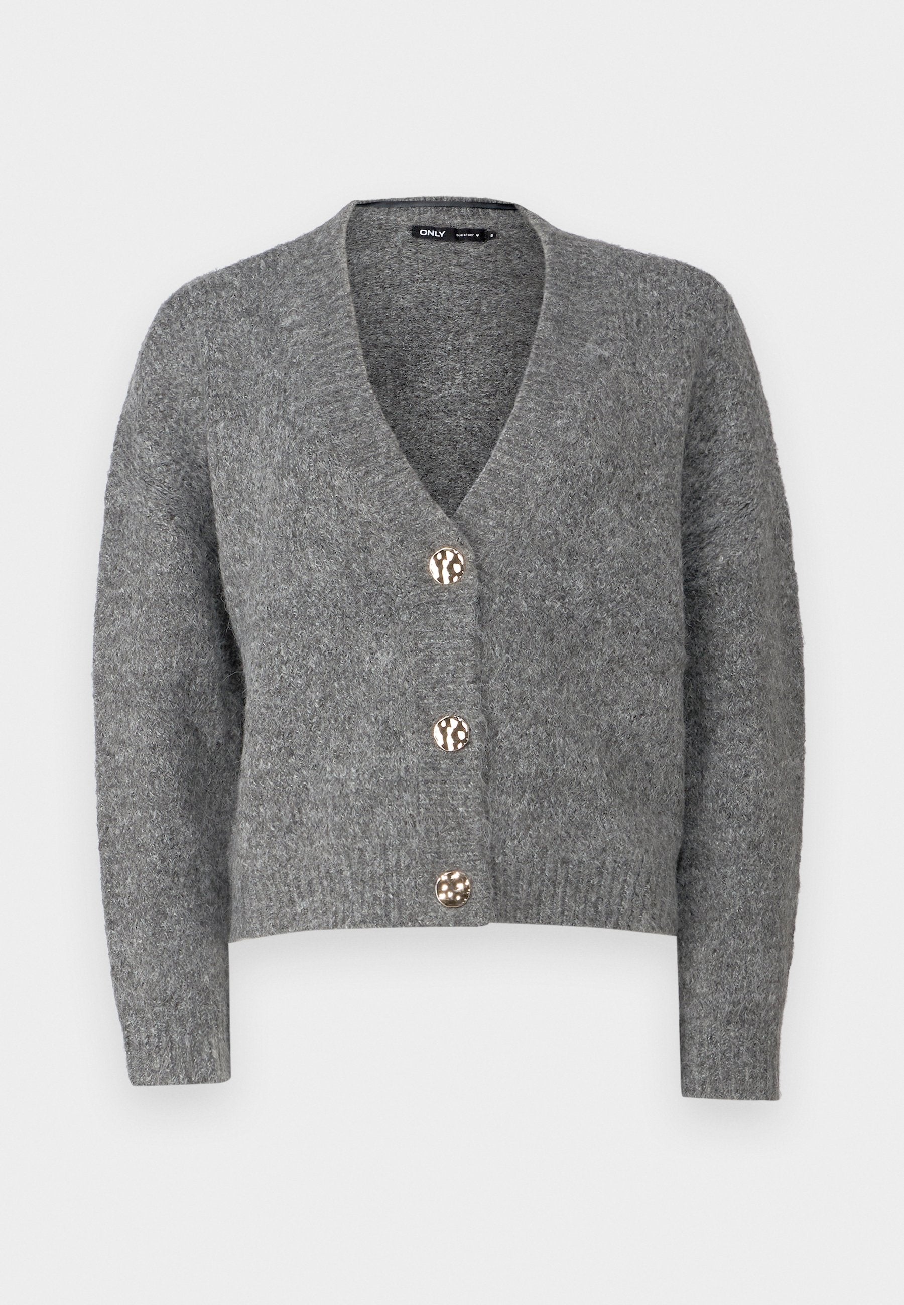 ONLY Petite ONLZOEY CARDIGAN - Cardigan - Dark Grey Melange