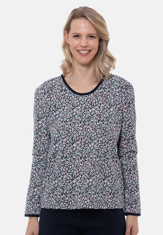  MIX & MATCH LANGARM - Nachtwäsche Shirt - Nightblue