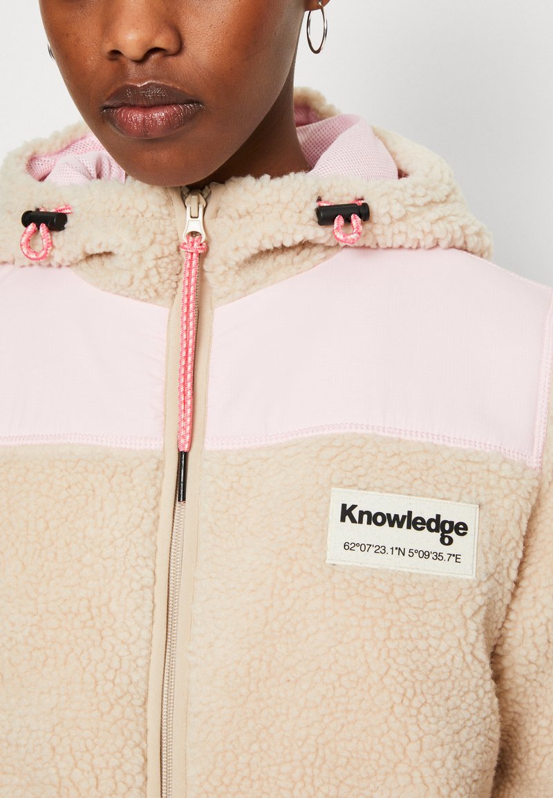 KnowledgeCotton Apparel COLORBLOCK JACKET - Fleecejacke - Beige