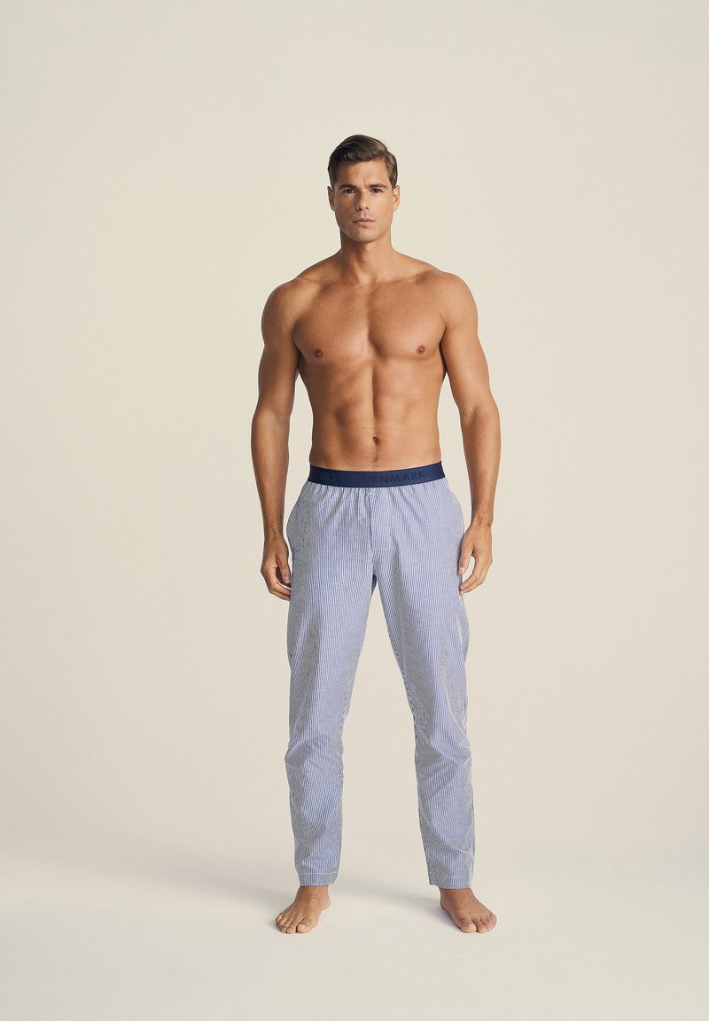 JBS OF DENMARK SEERSUCKER PANT - Nachtwäsche Hose - Light Blue