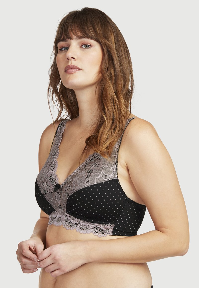  LENA SOFT - Triangel BH - Black Beige Dotted