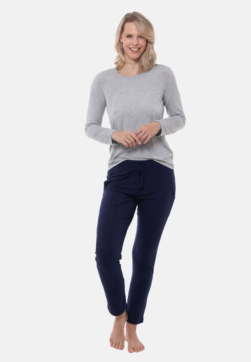 MEY SET - Pyjama - True Blue Grey Melange