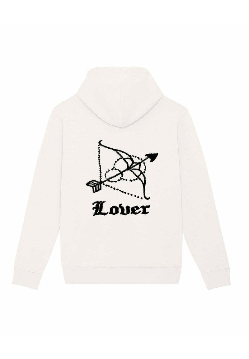  LOVER ARC BACK EMBROIDERY - Kapuzenpullover - White Denim