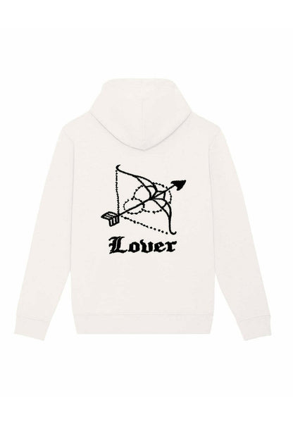  LOVER ARC BACK EMBROIDERY - Kapuzenpullover - White Denim