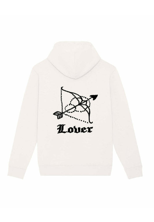  LOVER ARC BACK EMBROIDERY - Kapuzenpullover - White Denim