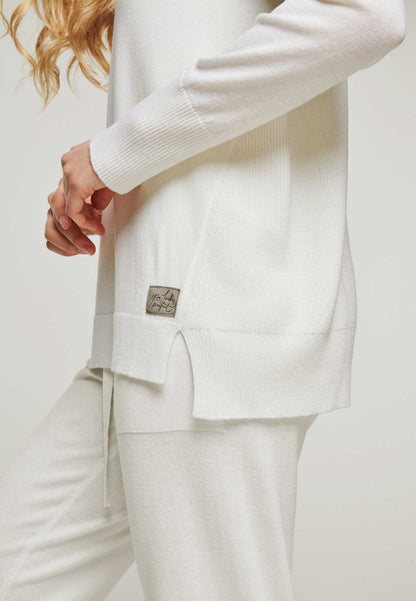  BELLA – FINE KNITTED PULLOVER WITH ROUNDNECK - Pyjama - Offwhite