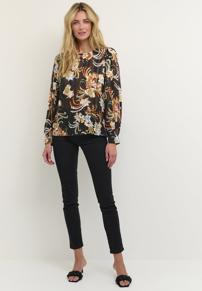 Kaffe KASIMI - Bluse - Black Red Multi Flower