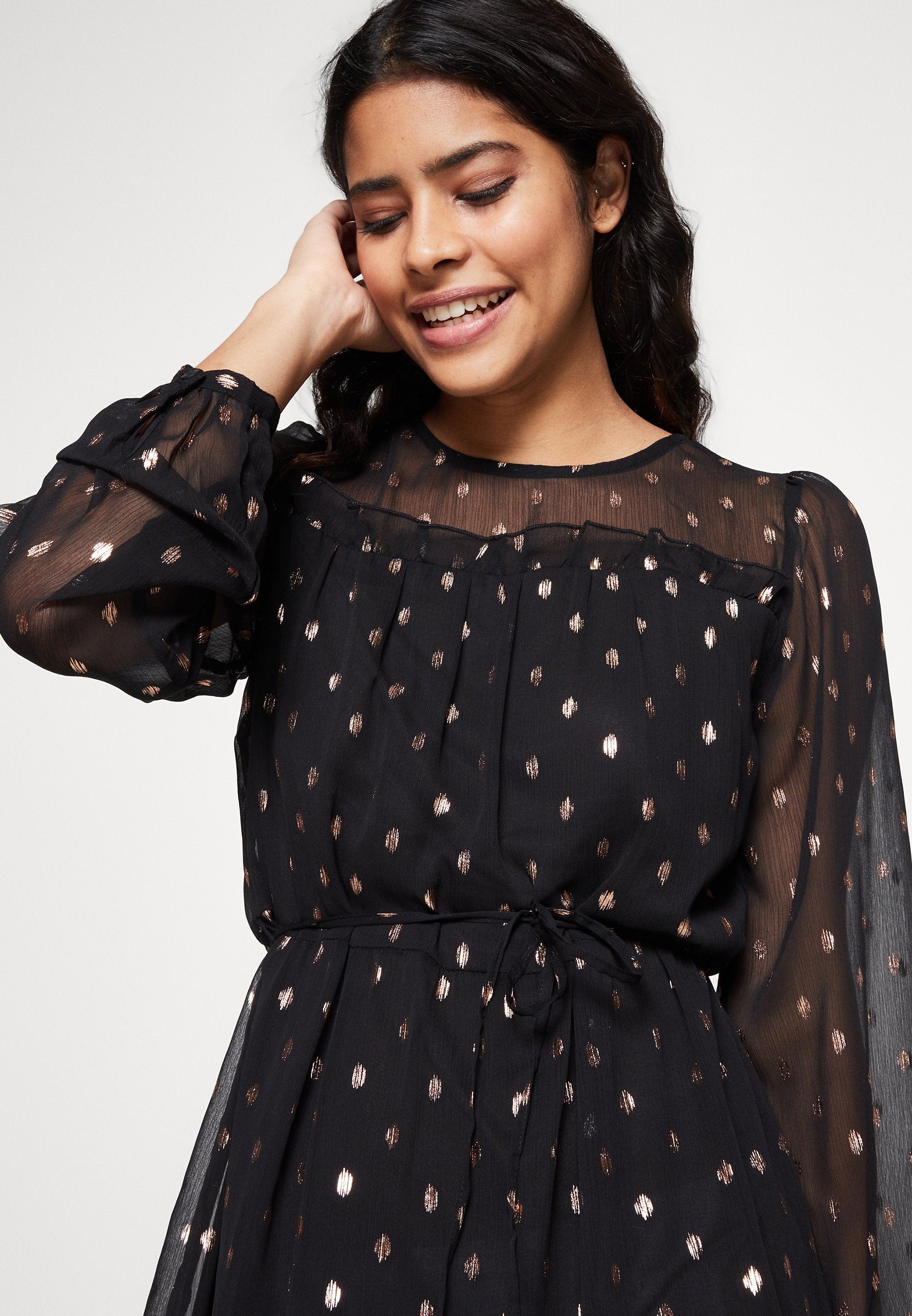 ONLY ONLLIVY DRESS - Day Dress - Black Rosa Gold