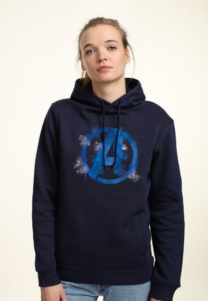 Henry Tiger AVENGERS ENDGAME AVENGERS SPRAY LOGO - Kapuzenpullover - Navy Blue