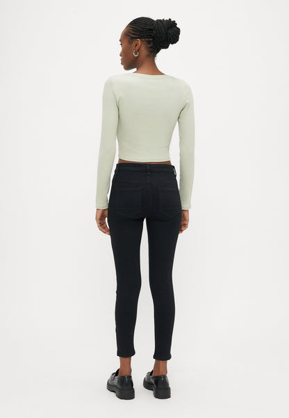 ONLY Petite ONLKENDELL ZIP - Jeans Skinny Fit - Washed Black