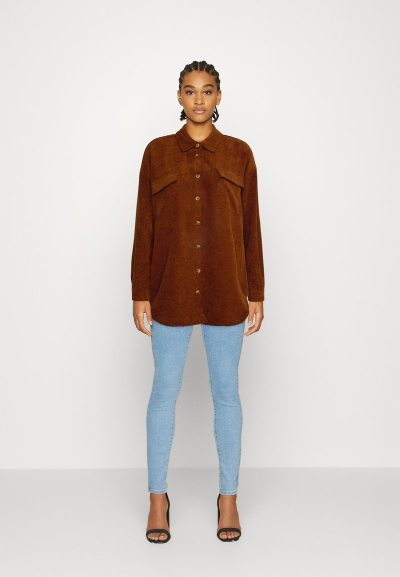 Noisy May NMFLANNY SHACKET - Kurzmantel - Cappuccino